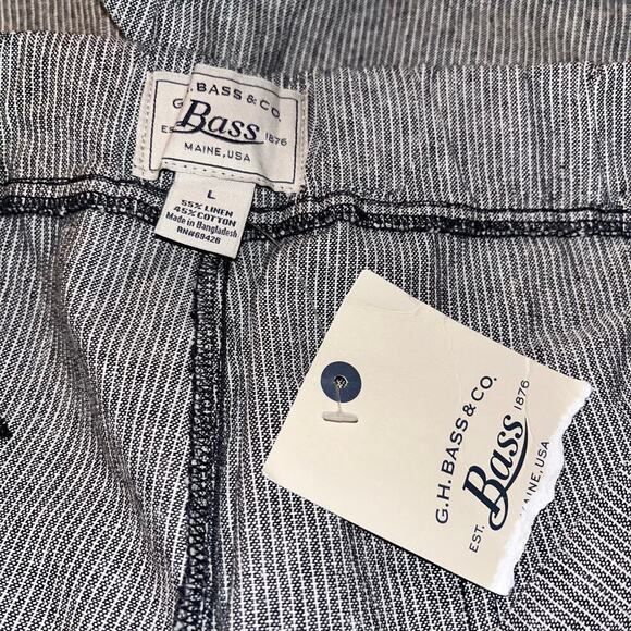 G.H Bass & Co. Elastic Waist Drawstring Striped Shorts | Women’s Large | NWT - Picture 3 of 4